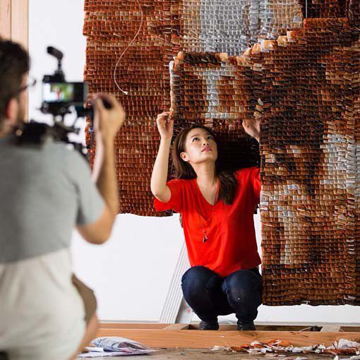 UN RETRATO CON 20.000 BOLSITAS DE TÉ. RED HONG YI
