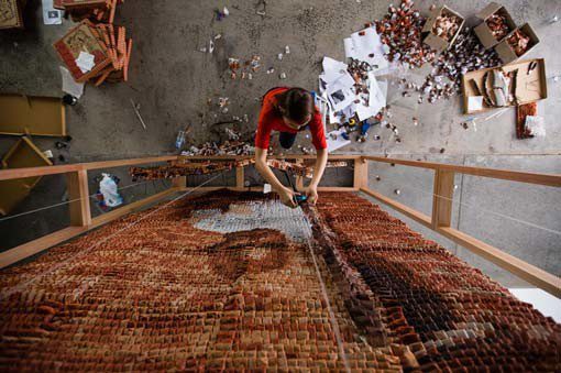 UN RETRATO CON 20.000 BOLSITAS DE TÉ. RED HONG YI
