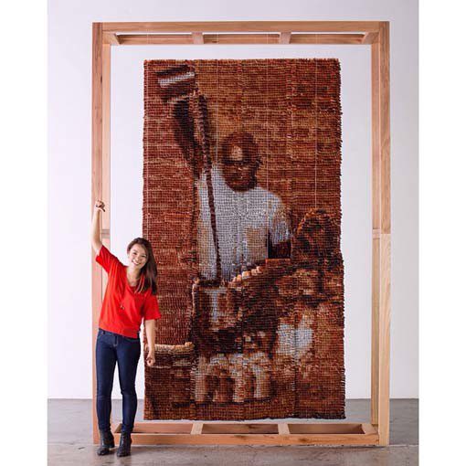 UN RETRATO CON 20.000 BOLSITAS DE TÉ. RED HONG YI