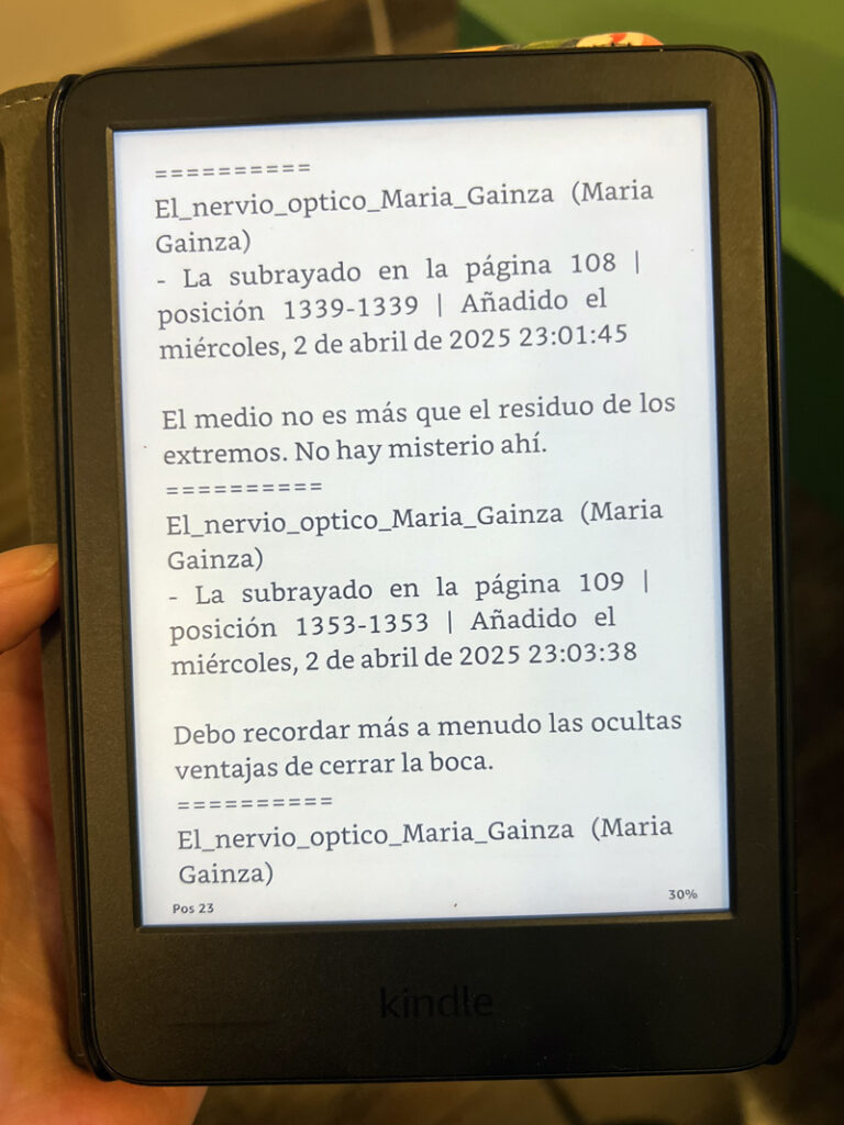 captura pantalla Kindle