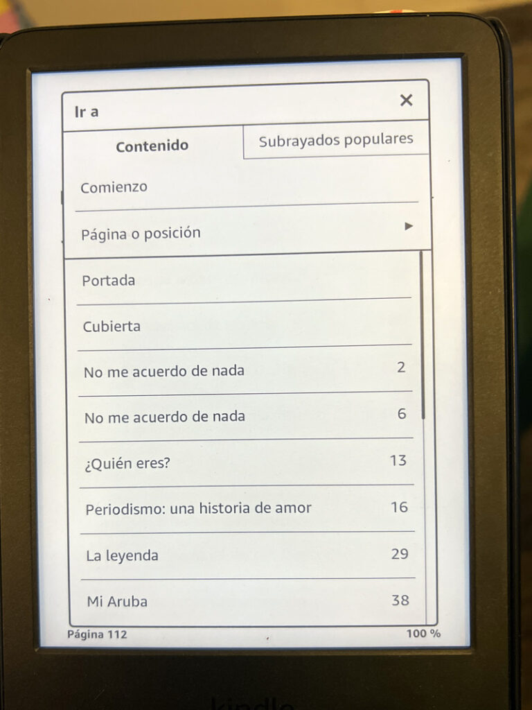 captura pantalla Kindle