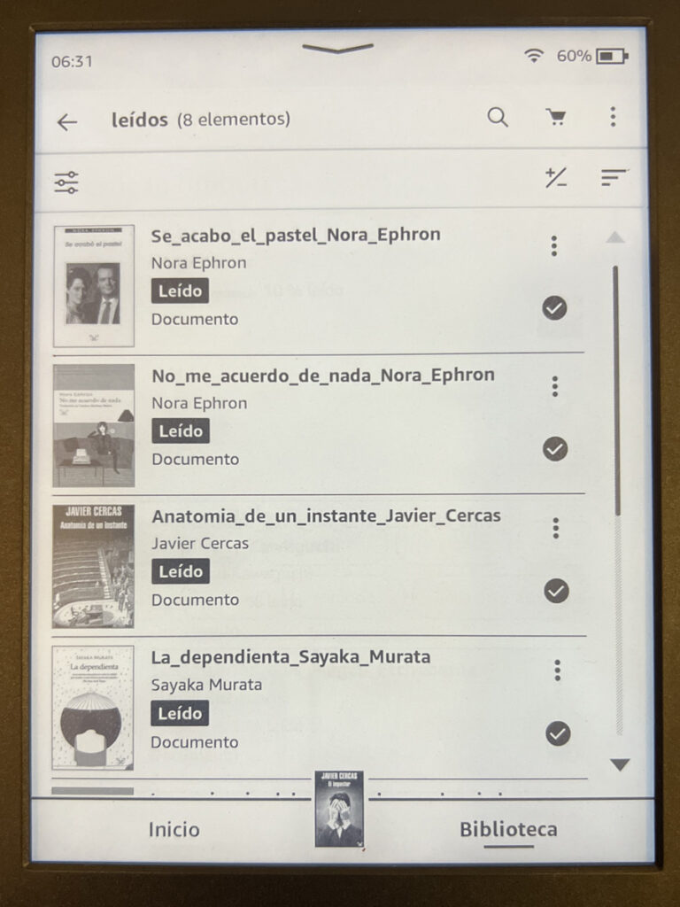 captura pantalla Kindle