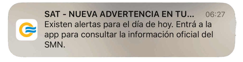 notificación push smn