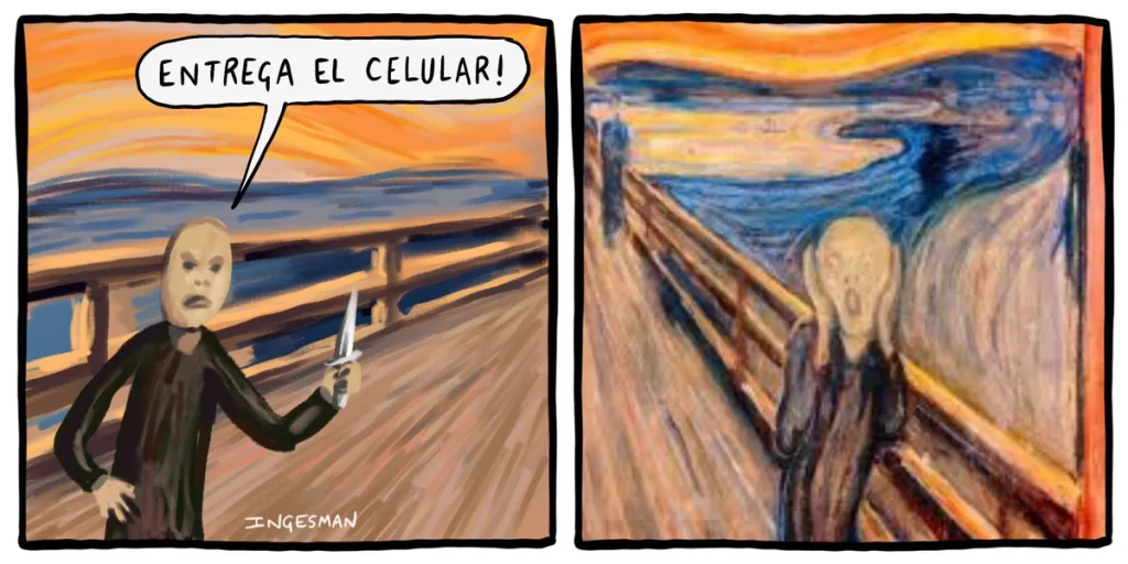 el grito, entregá el celular
