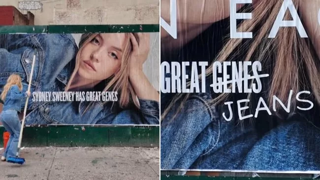 diseño publicidad good jeans genes Sydney Sweeney